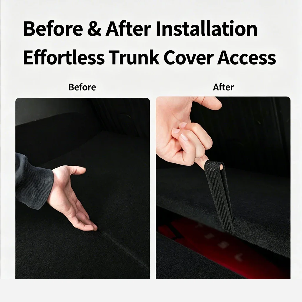 Rear Trunk Lid Pull Strap for Tesla Model Y Drawstring Rope Open Cover Handle Cargo Storage Organizer Car Interior Accessories