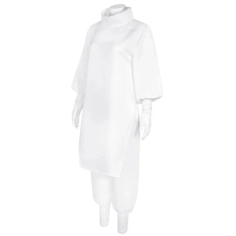 Disfraz de Cosplay de Anime Jujutsu Kaisen, Kashimo Hajime, con Peluca Turquesa, Top Blanco y Pantalones Elásticos, para Conventos de Anime y Halloween