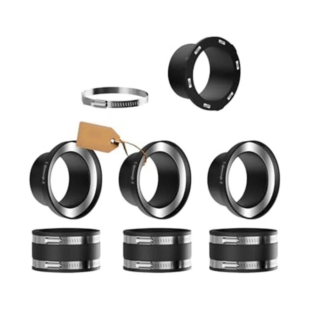 Quick Connect Dust Collection Fitting Set with Built-in Magnet and Stainless Steel Clamp for 91mm to 114mm Pipe Sizes