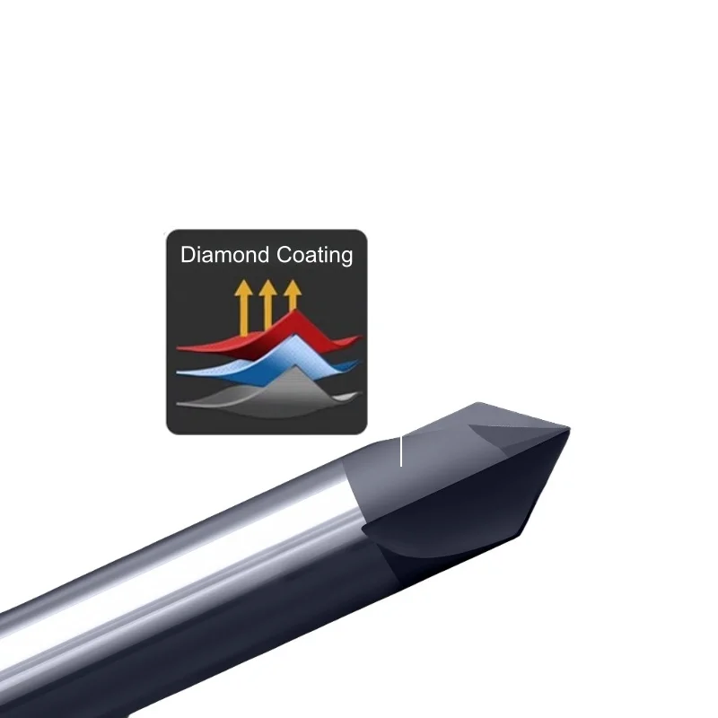 

Графитовое сверло с фиксированной точкой 10-12 мм с печатным покрытием Концевая фреза Обработка графита, электроды, углеродные волокна