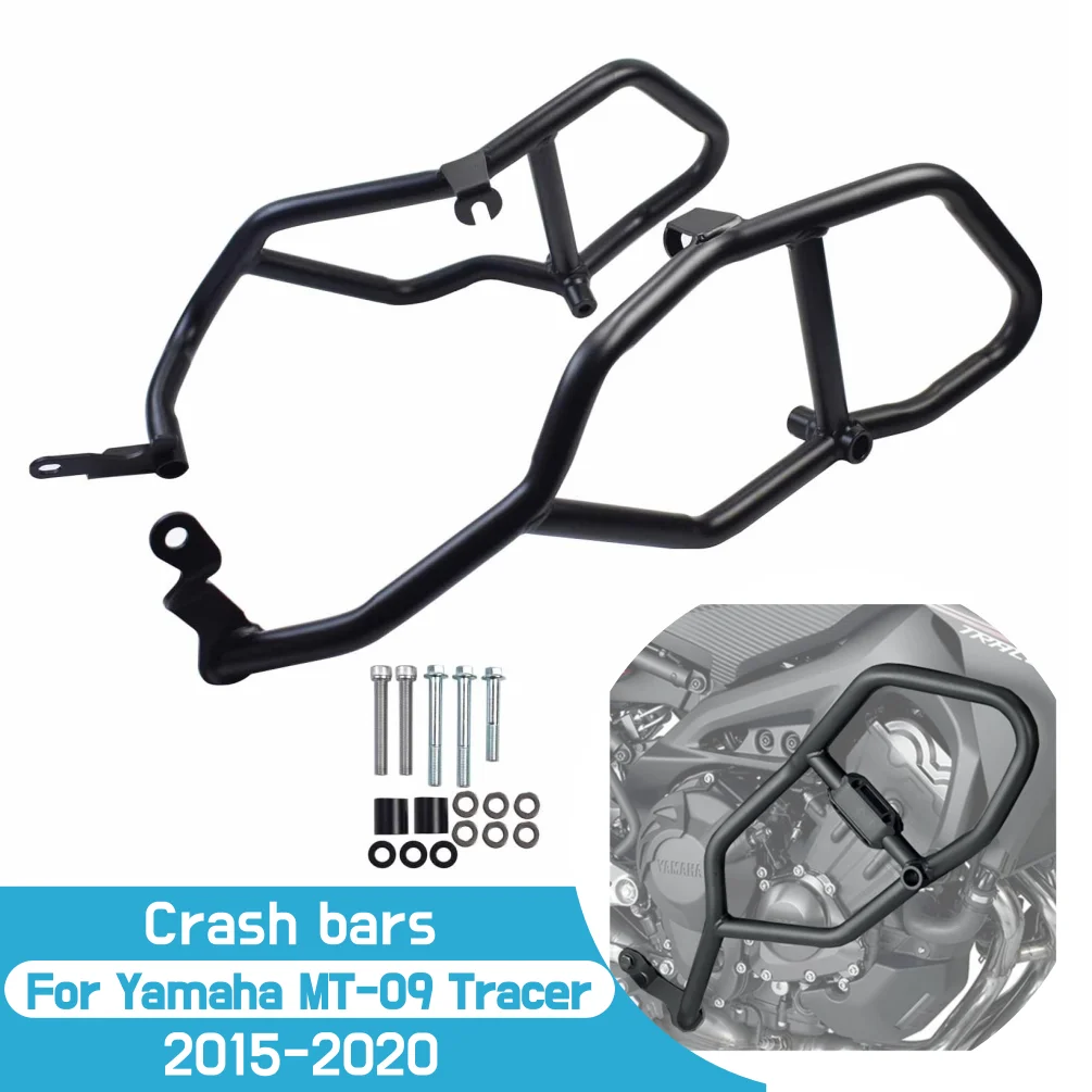 

Защитные дуги (крашбары) для двигателя Yamaha MT09 Tracer 2015-2020, Tracer 900 GT 2018-2020, FJ09. Защита рамы от падений. Аксессуары.