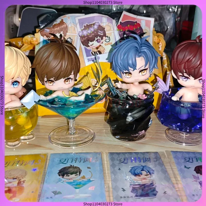 

Morstorm Mr. Love Queen'S Choice Summer Special Cocktail Series Chibi Victor Kiro Gavin Figurine Desktop Decoration With Bonus
