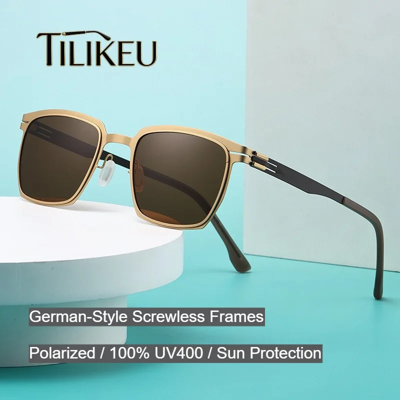 New Outdoor Driving Fishing Polarized Sunglasses For Men Women Vintage Lightweight Classic German Screwless Sunglasses UV400