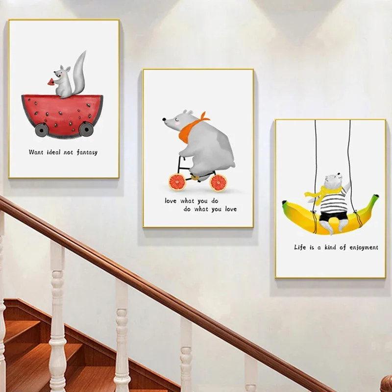 Pintura al óleo de Animel para sala de estar, imagen Digital, lienzo de pared, arte para colorear, impresiones de regalo únicas, decoración del hogar para dormitorio infantil