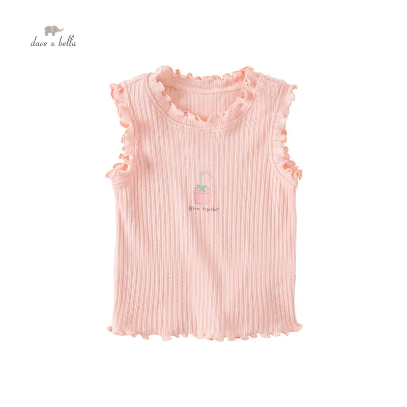 Dave Bella Children's T-Shirt Vest Clothes Summer Girl Baby Lovely Comfortable Fashion Casual Top Outdoor DB2235573