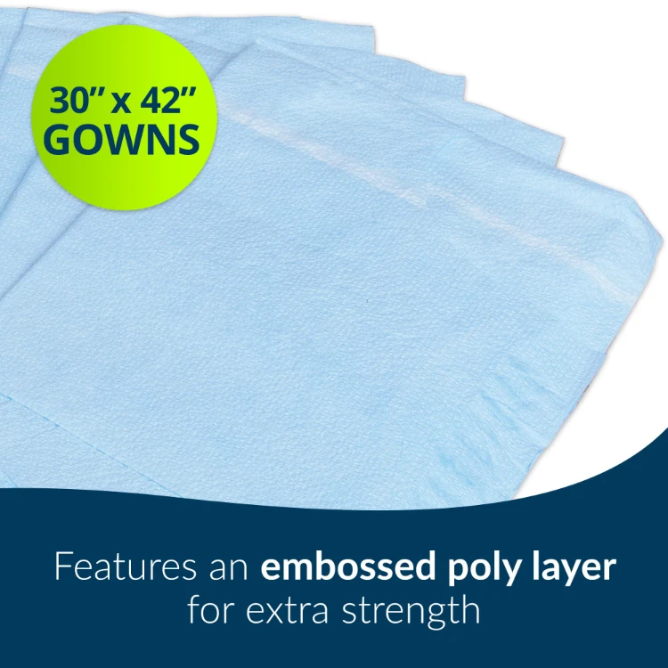 Venda quente de vestidos de pacientes de papel médico descartáveis não estéreis para exame físico