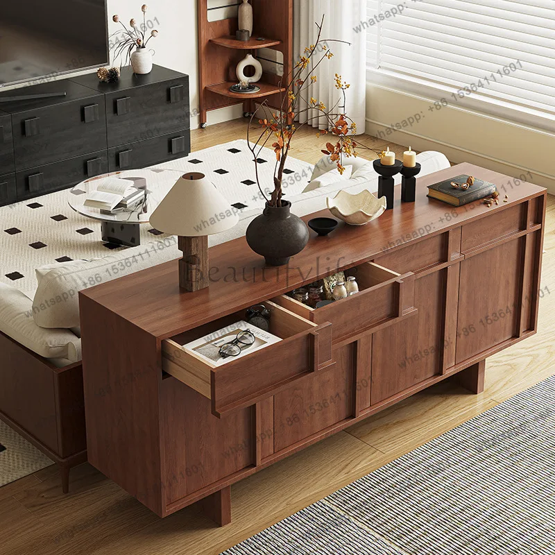 PG Bone line solid boxwood bedside dining side cabinet living room locker middle antique sofa back