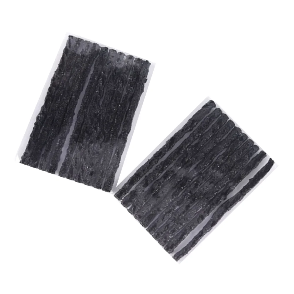 50 PCS Car Tubeless Seal Strip Automotive Vacuum Wheels Tire Puncture Tape Auto Tire Repair Tools - 100*35mm (Black)