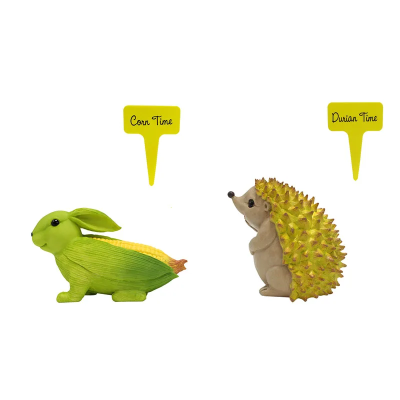 Corn Rabbit Figurines Hedgehog Durian Figurines Animals Ornament Garden Statue Craft Easter Patio Yard Decoration Gift