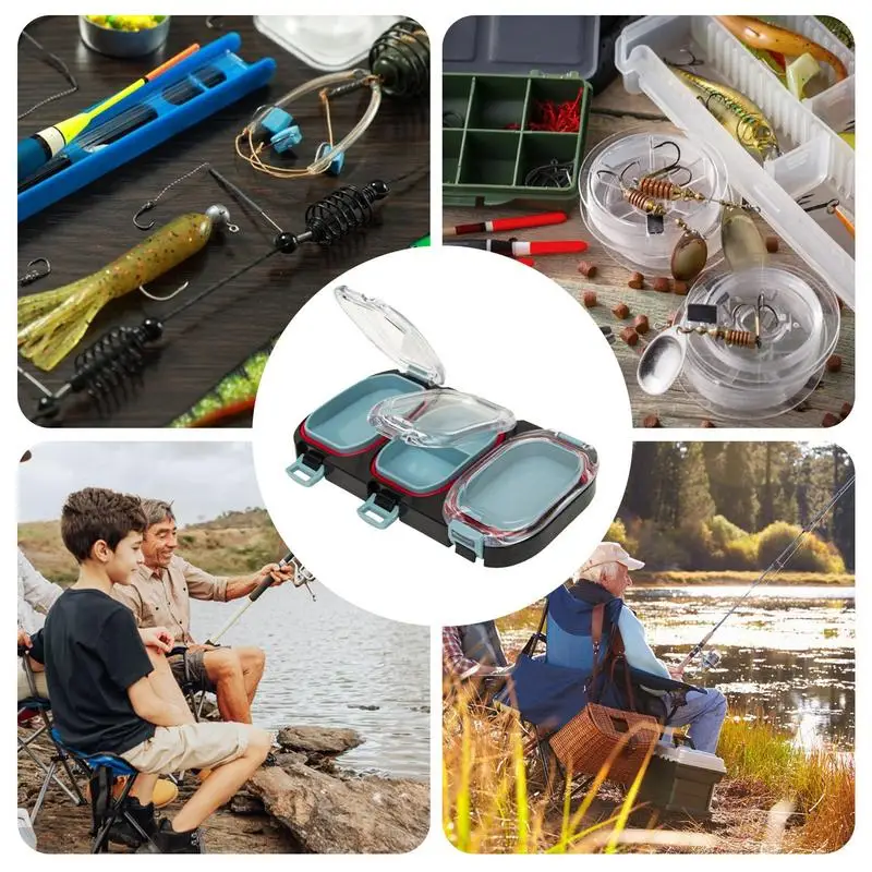 Magnetic Fishing Hook Box Fishing Tackle Organizer Magnet Fly Fishing Box Water-resistant Small Lure Box Trout Fishing Case Box