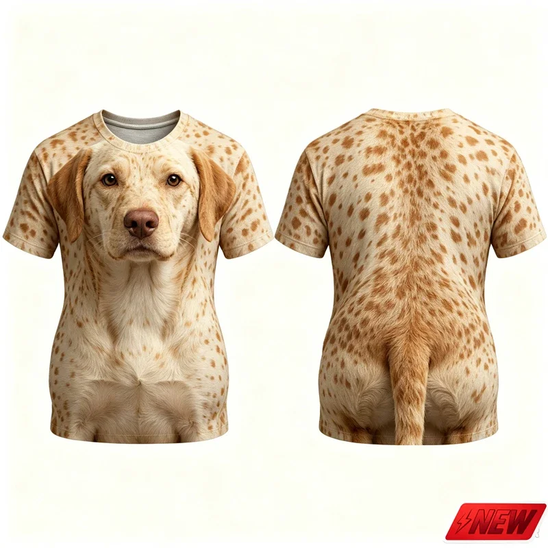 Funny Orange Cat Fake Fur Belly T Shirt Men 3D Print Animal Pattern Crew Neck Tee Summer Casual Novelty Short Sleeve Street Top