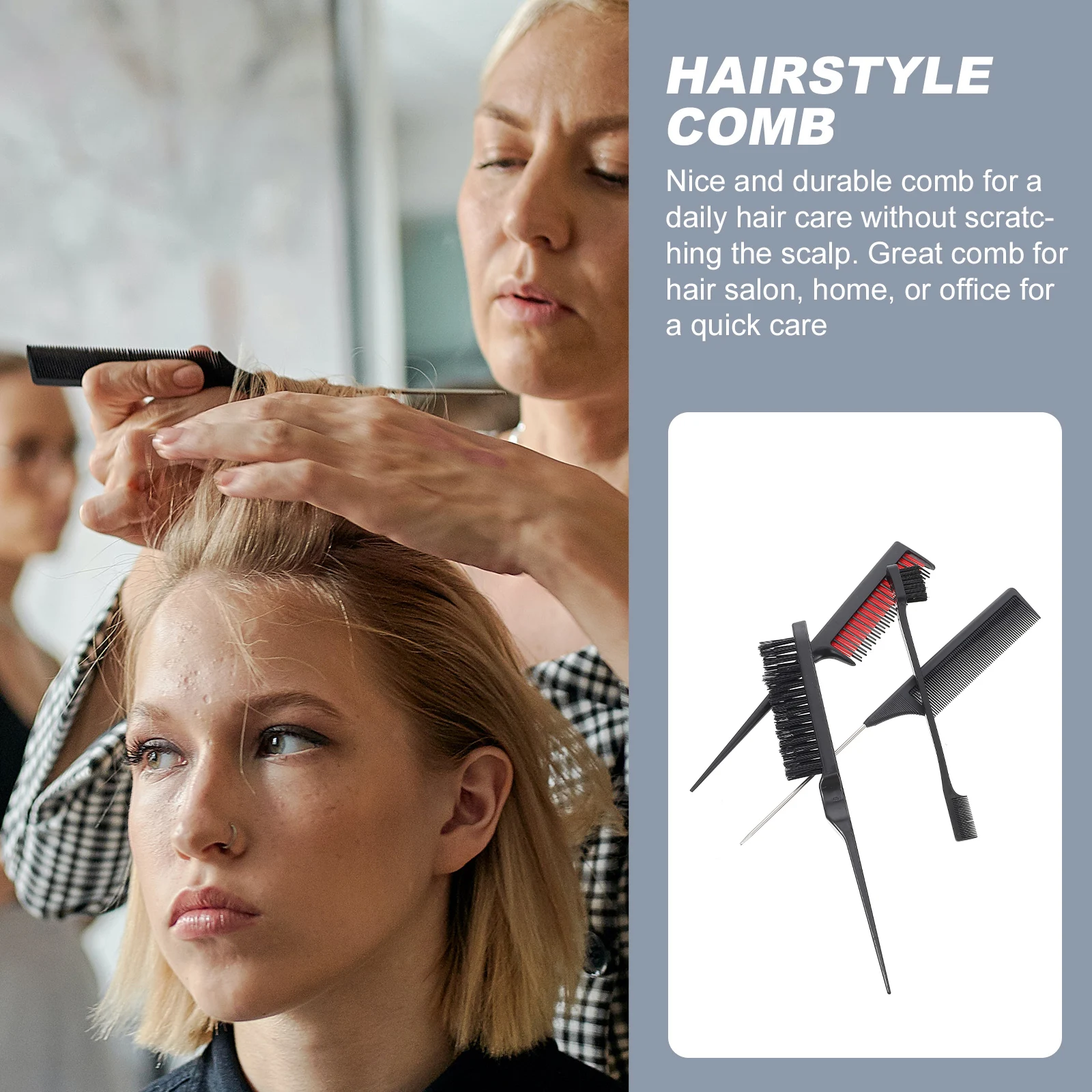 

Hair Tidying Comb Brushes Styling Combs For Hairdressing Salon Home Use Durable Plastic Comb Set Reusable Hair Coloring Tool