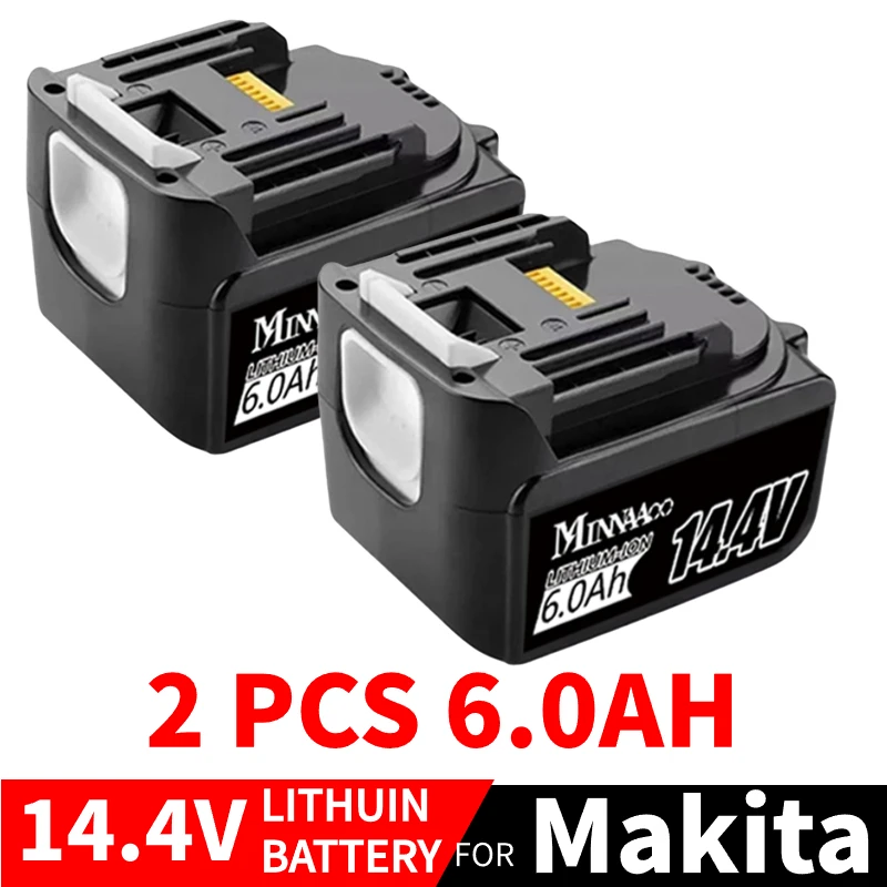 14.4V oryginał dla Makita 6AH akumulator litowo-jonowy bateria do narzędzi Makita 14V elektronarzędzia 5.0Ah baterie BL1460 BL1430 1415 194066-1