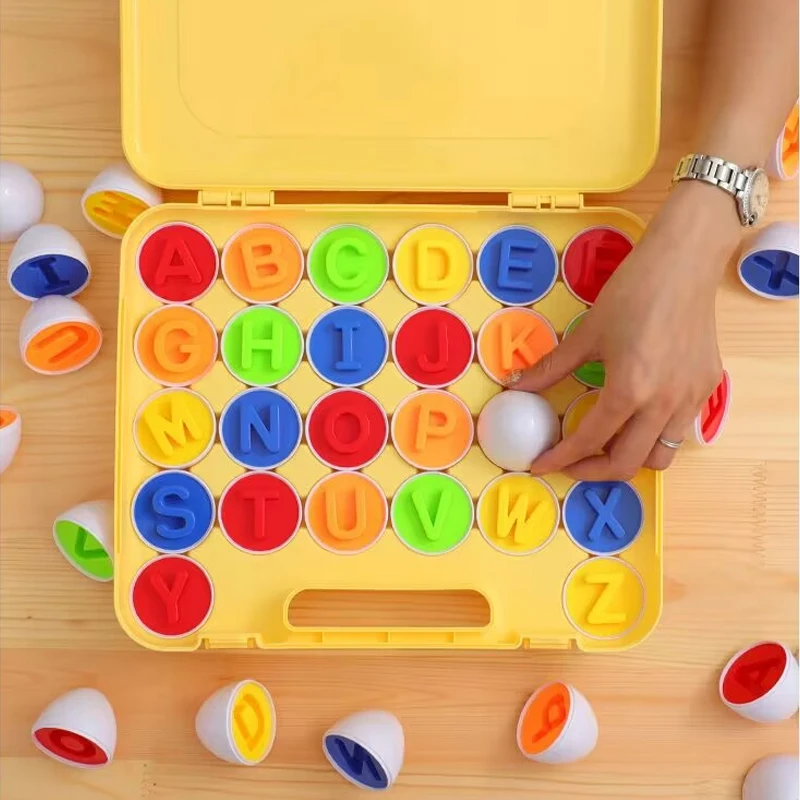 

Smart Eggs Toy for Kids 2 to 4 Years Montessori Educational Toys Alphabet Numbers Shapes Matching Puzzle Children Toddler Games