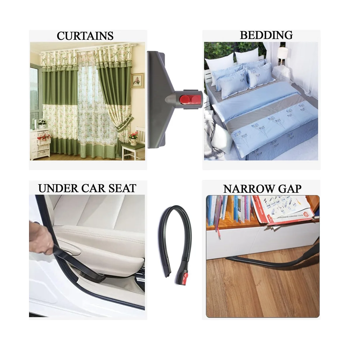 เครื่องมือรอยแยกที่ยืดหยุ่นและตัวยึดสูญญากาศสำหรับ Dyson V7 V8 V11 V15 V10เหมาะสำหรับช่องระบายอากาศของเครื่องเป่าอุปกรณ์ทำความสะอาดกล้องในครัวเรือน