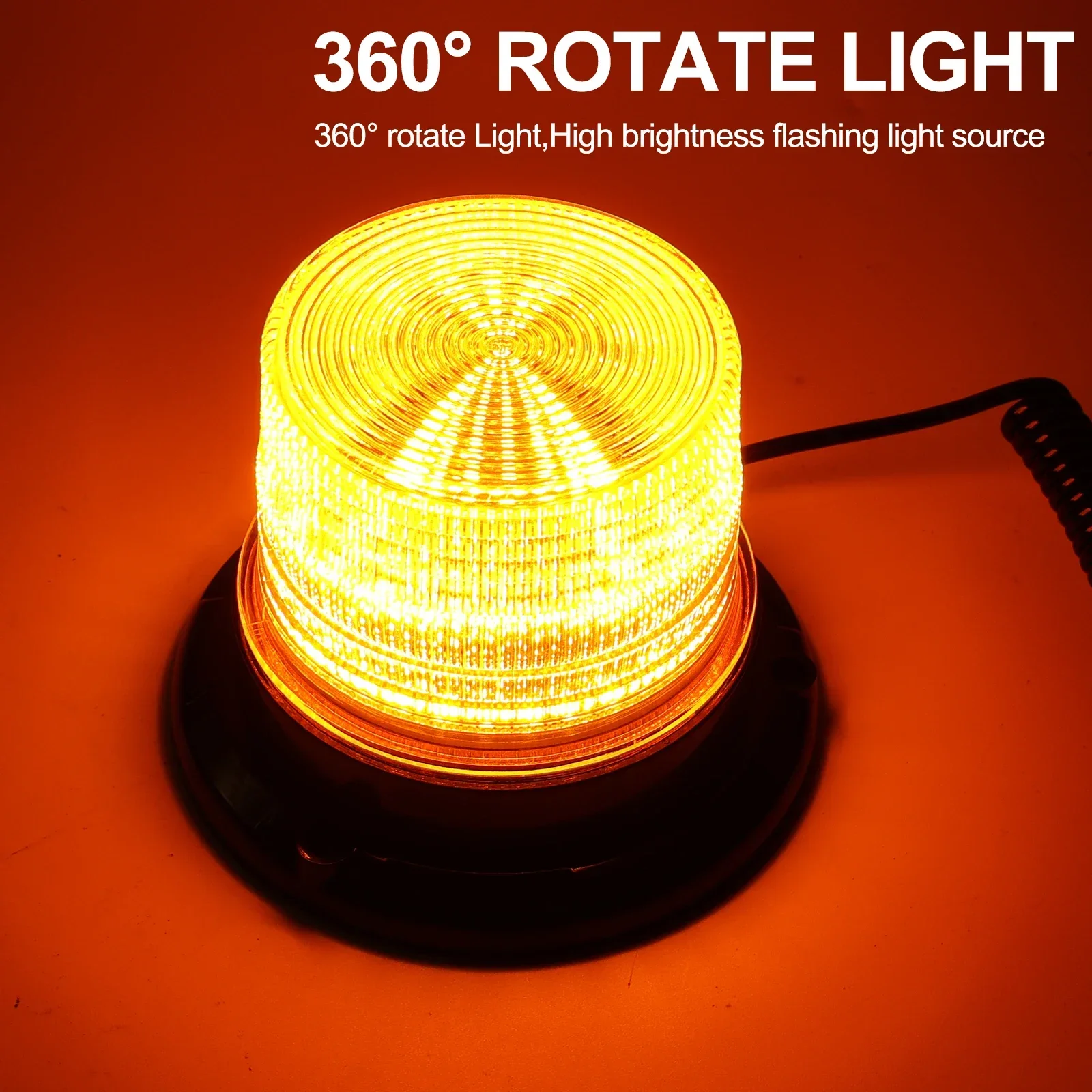 Vehicle orange blue red flashing warning lights, LED car flashing lights, emergency rotating traffic indicator lights
