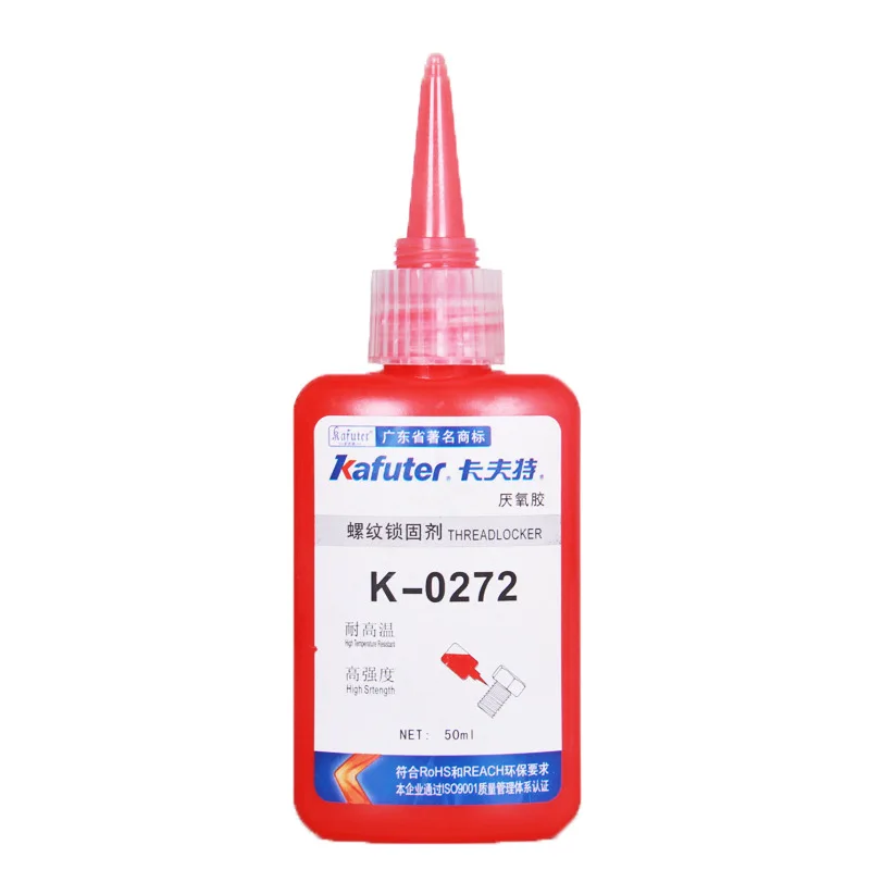Kafuter K-0272 Red Corrosion Protection Acrylic High Temperature Resistant Anaerobic Glue Thread Locking Agent for Construction
