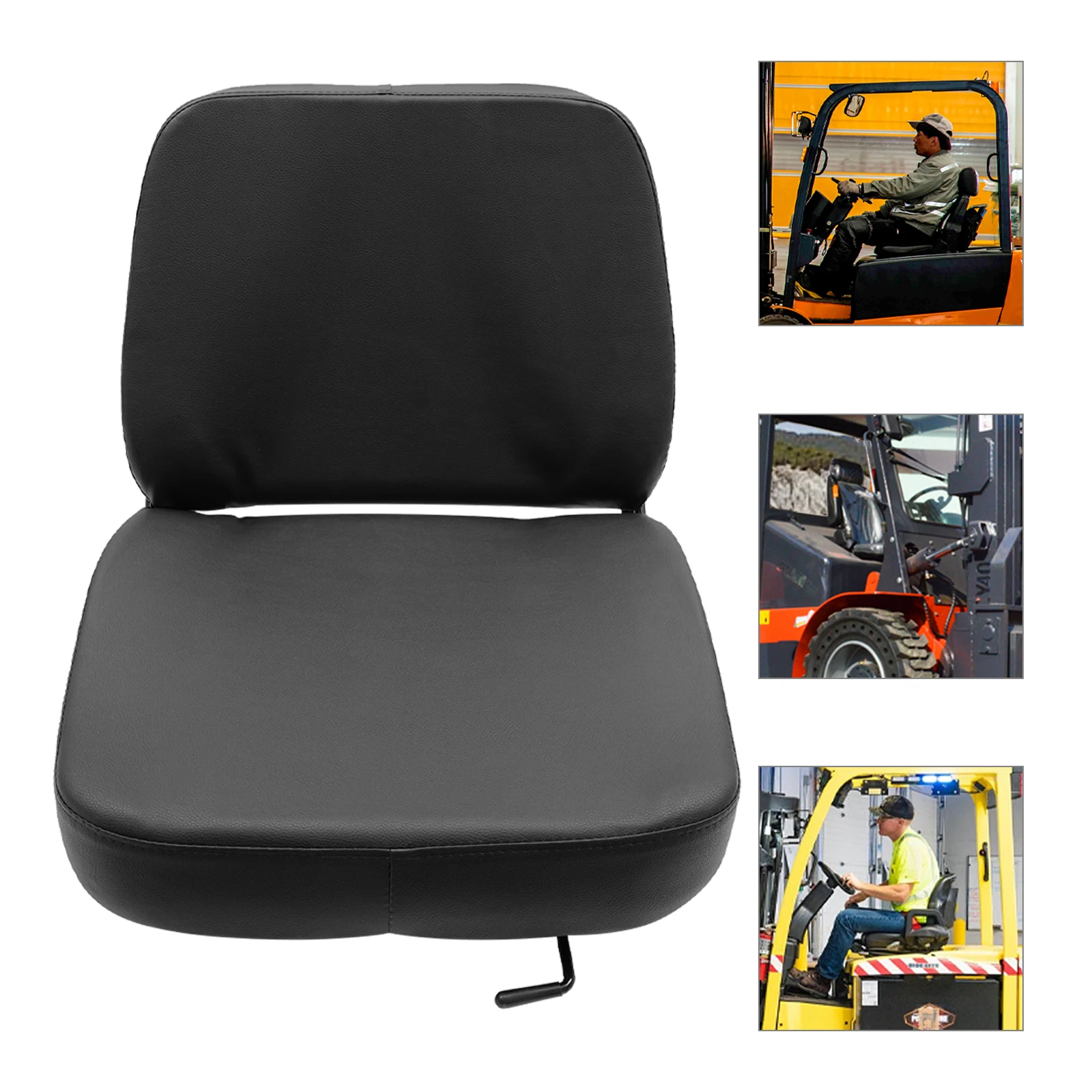 เบาะนั่งรถตัดหญ้าแบบพนักพิงสูง เบาะนั่งรถยกอเนกประสงค์ สำหรับรถแทรกเตอร์ตัดหญ้า รถขุด รถตักล้อยาง รถแบคโฮ รถดันดิน พร้อมรางเลื่อน รับน้ำหนักได้ 220.46 ปอนด์