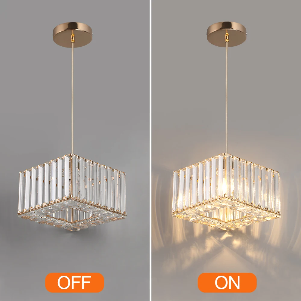 Led Pendant Light Modern Crystal Chandelier Kitchen Island Ceiling Lamp Dining Table Lustre Aisle Home Decor Corridor Fixture