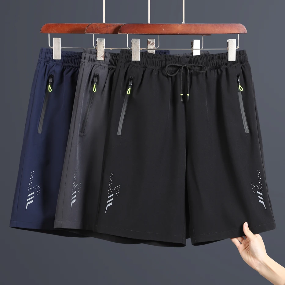 Nuevo para 2024 verano hombres playa secado rápido deportes para correr pantalones cortos negros Casual de gran tamaño 8XL 7XL pantalones Trouers