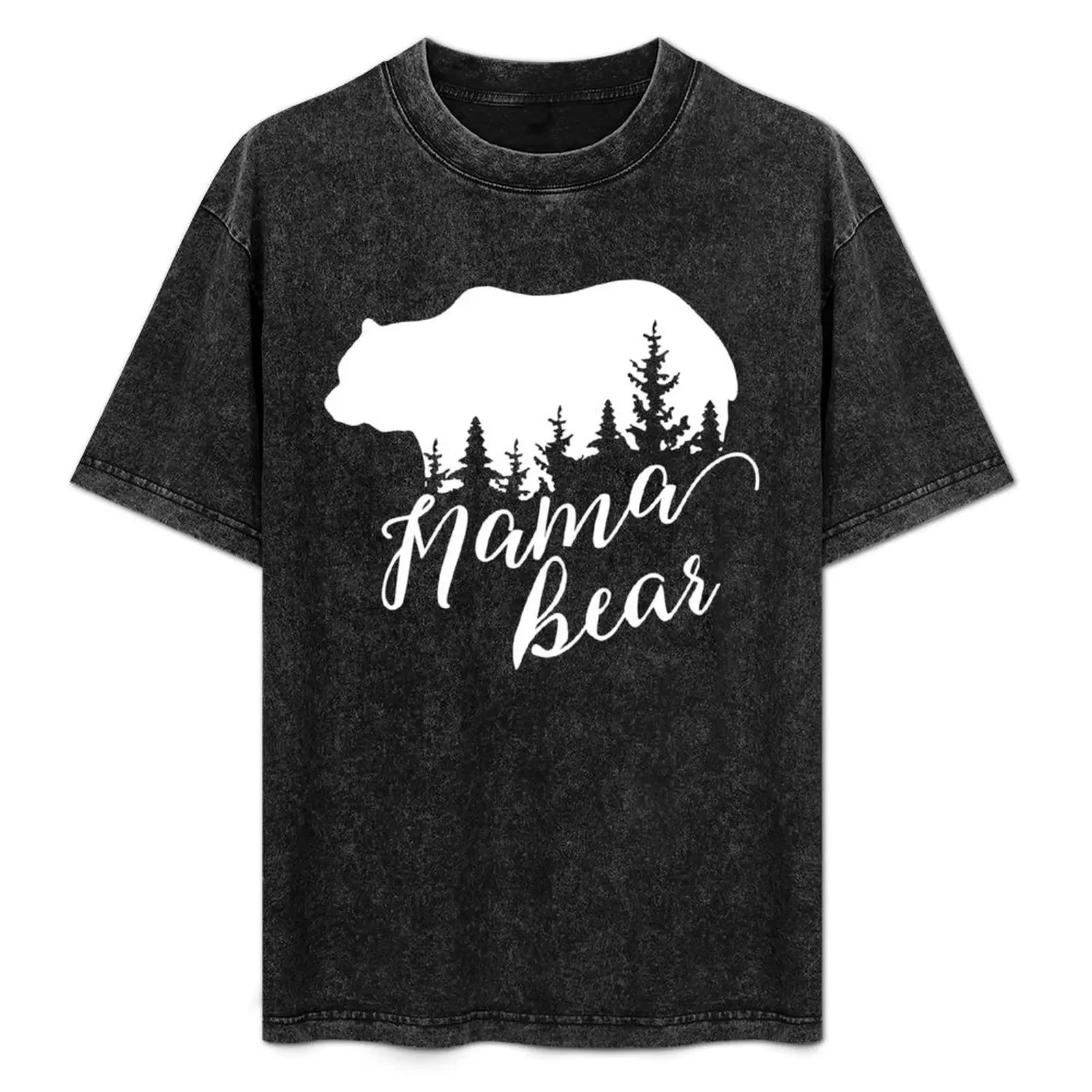 

Mama Bear Purple OR Blue Forest Mask T-Shirt Durable Work Wear T-Shirt