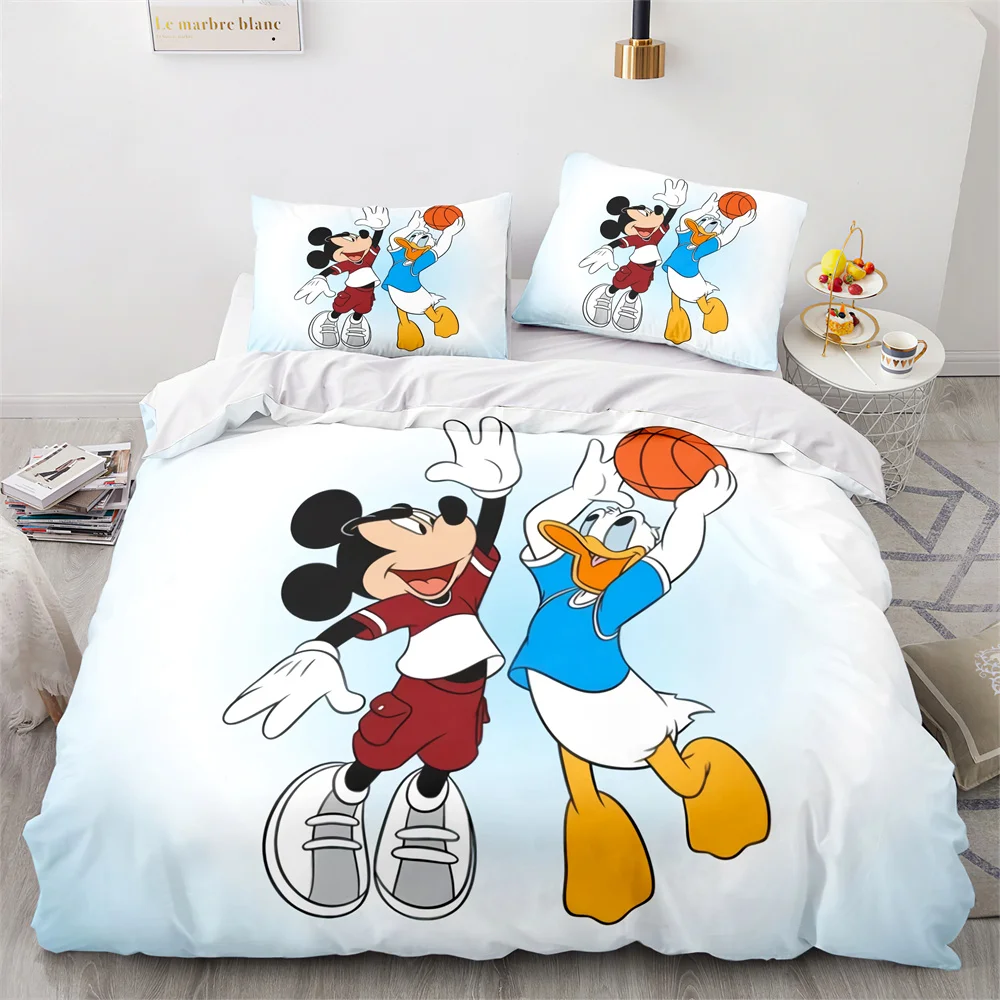 Disney Duvet Cover Sets Quilt Cover Pillowcase Mickey Minnie Mouse Hot Selling Bedding Set Children Present Gift