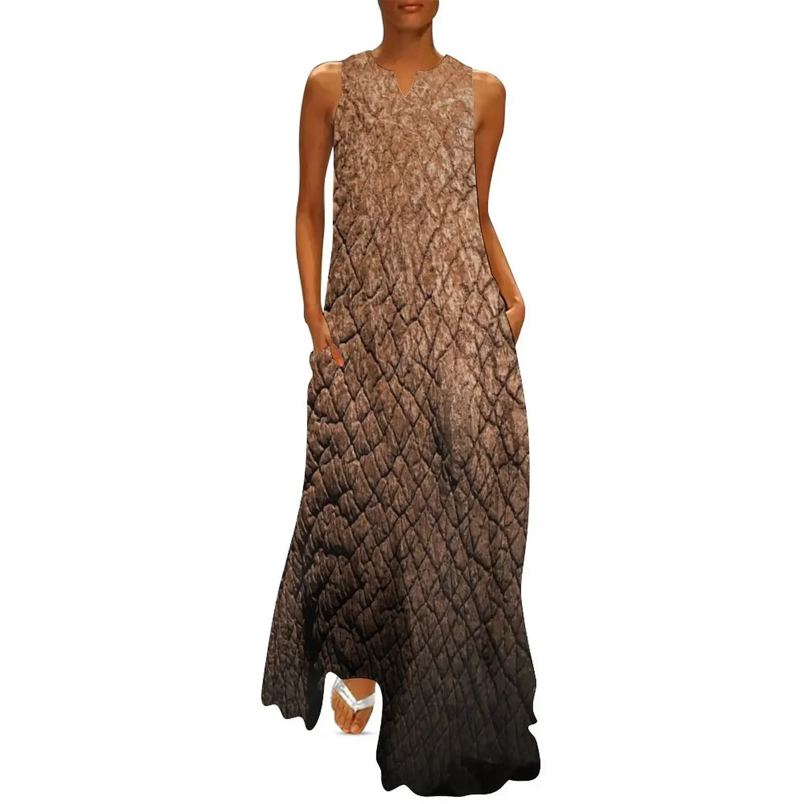 

Elephant skin print Long Dress elegant party dress for women 2025 elegant guest wedding dress beach