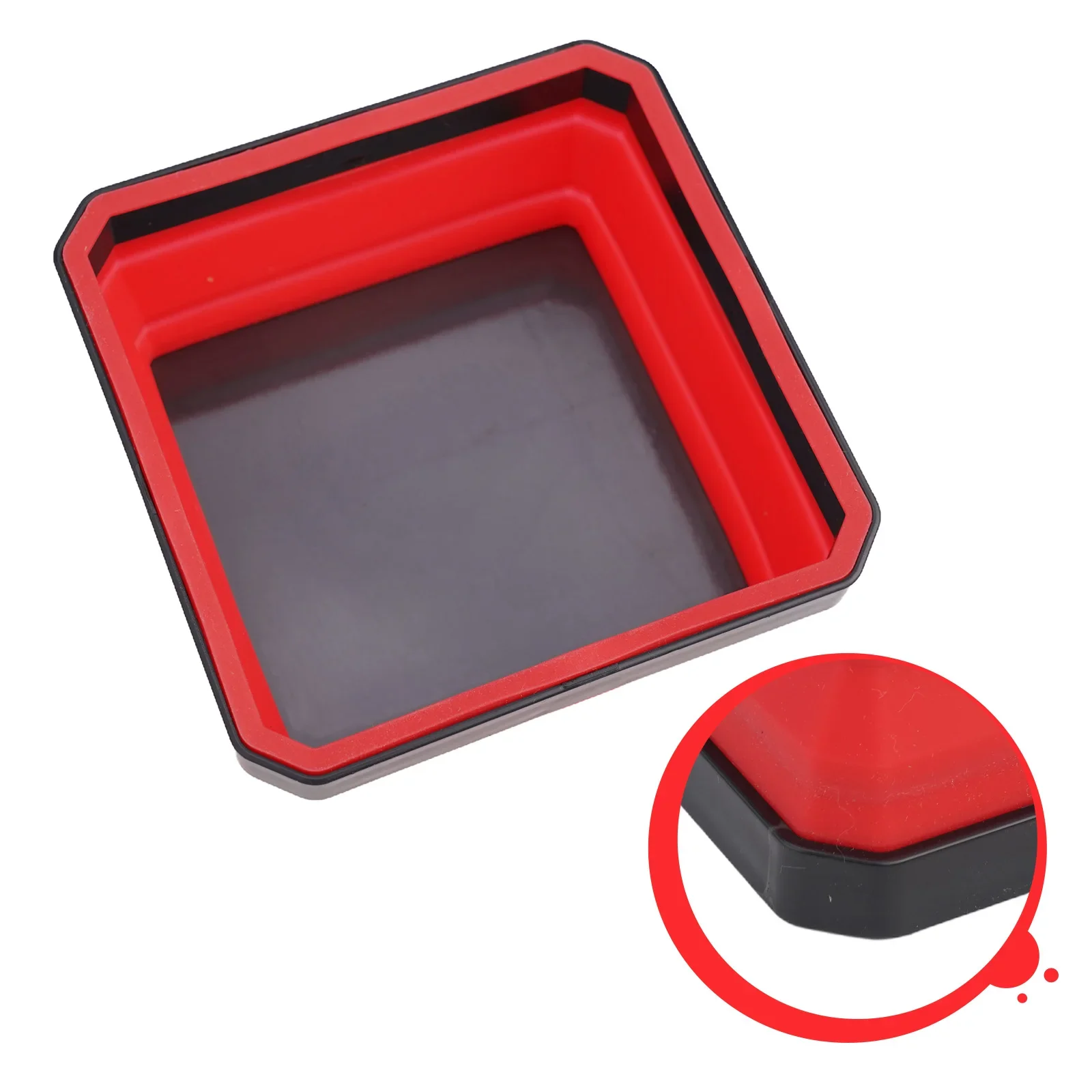 4.5 Inch Collapsible Magnetic Screw Tray Silicone Bowl Tool Part Storage Box Plumber Carpenters Tool Organizer Magnetic Tray