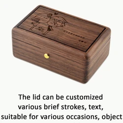 ROSIKING Hand Cranked Wood Music Box,Jewelry Box,Photo Customize Gift,Music Box Castle in the Sky Mechanism Birthday