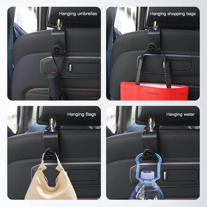 2 قطعة مقعد السيارة السنانير المقعد الخلفي تخزين قوس ل جاكوار X S F XF XE XJ XK XEL XFL XJL XJ6 XJS XKR XFR F-نوع F-Pace E-Pace