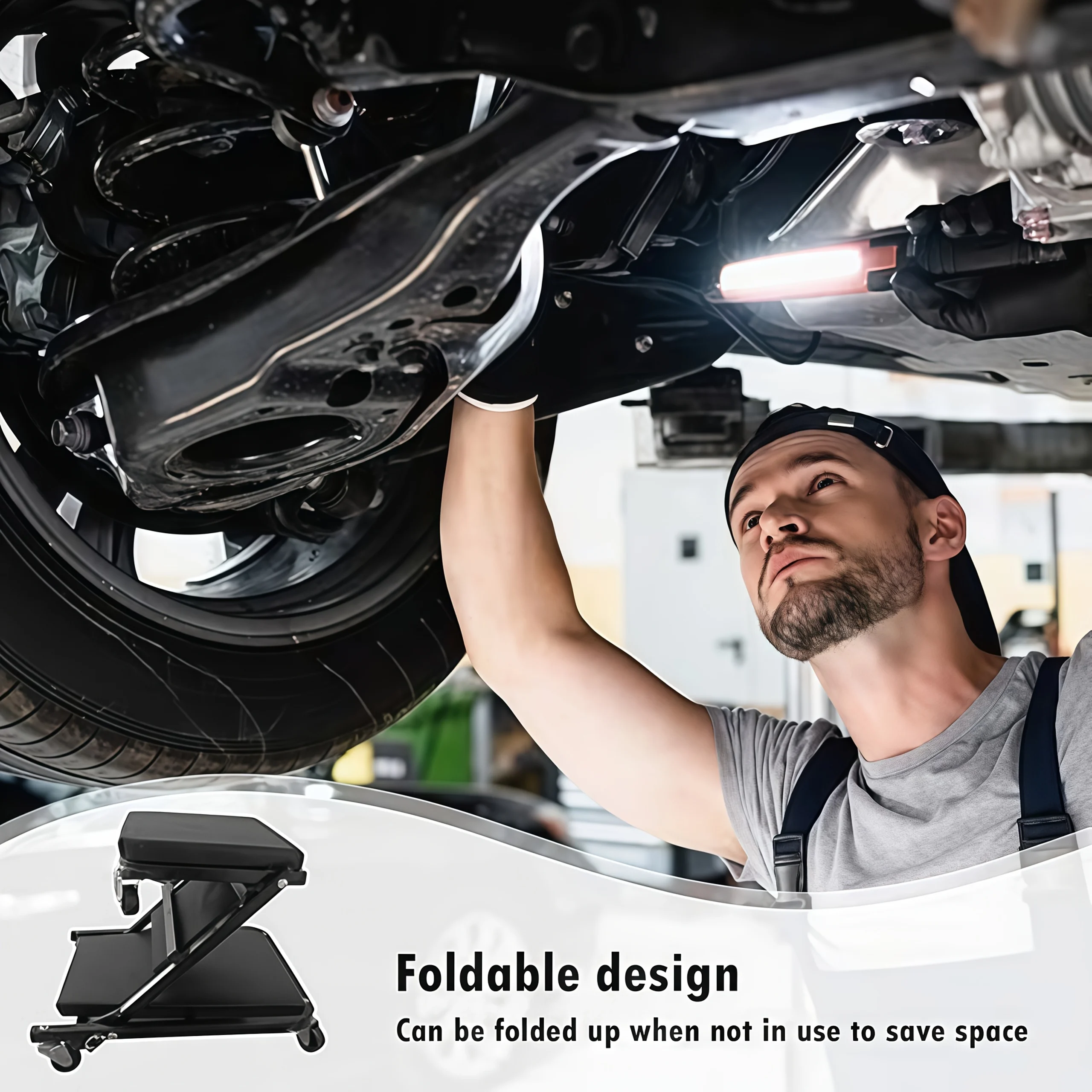 المحمولة 36 بوصة إصلاح السيارات الكذب مجلس لوح التزلج قطع الغيار إصلاح مجلس أداة صيانة خدمة السيارة