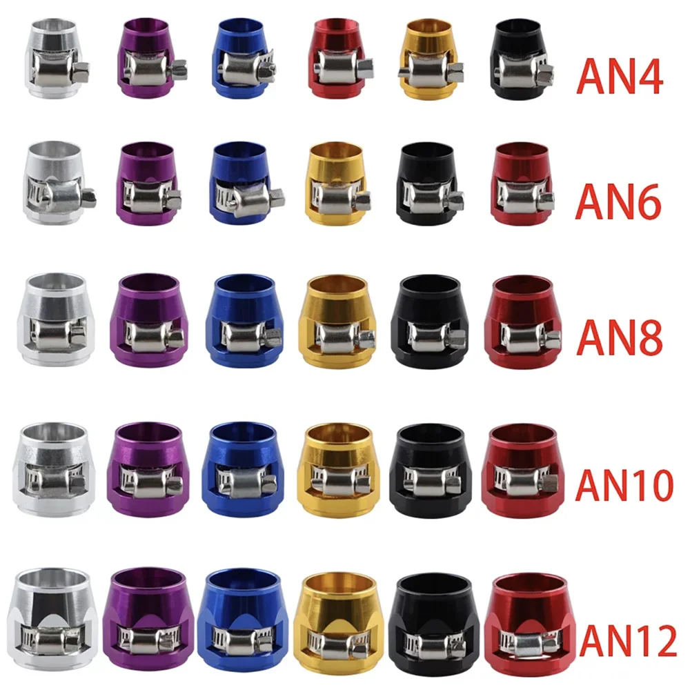 

1/2/4/10 Piece Car Modification Aluminum Fuel Pipe Hose Holder AN4 AN6 AN8 AN10 AN12 Wire Clamp