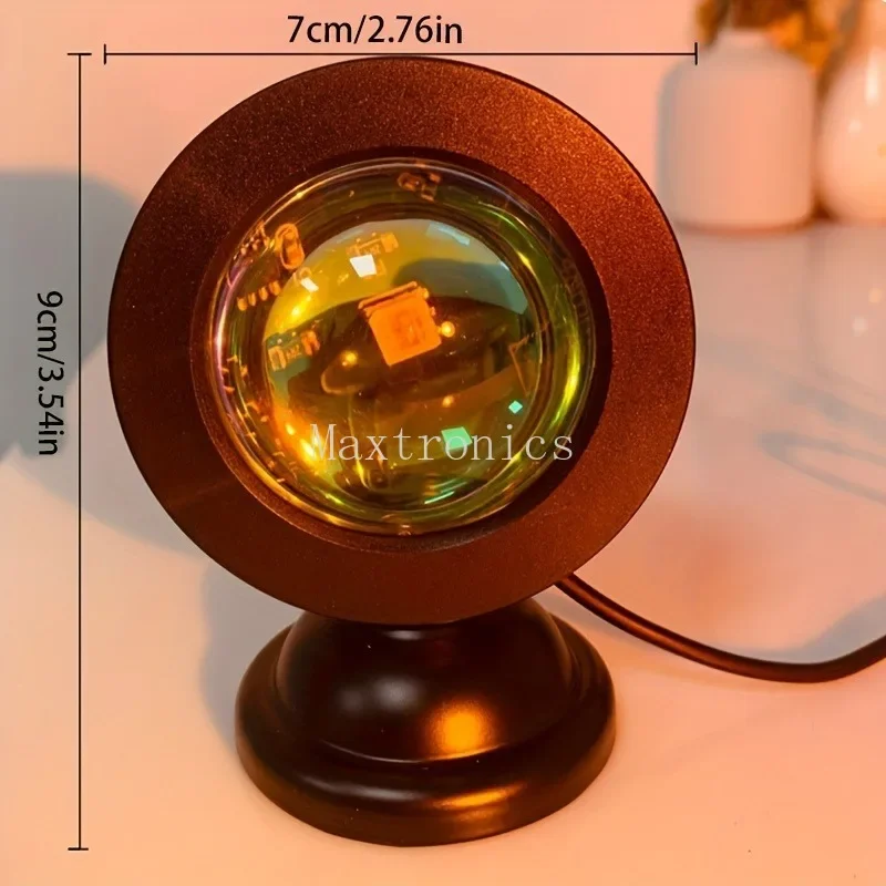 16Color LED Sunset Light Projection Light Night Light with Remote Control RGB Lighted Sunrise Lights for Holiday Atmosphere Lamp
