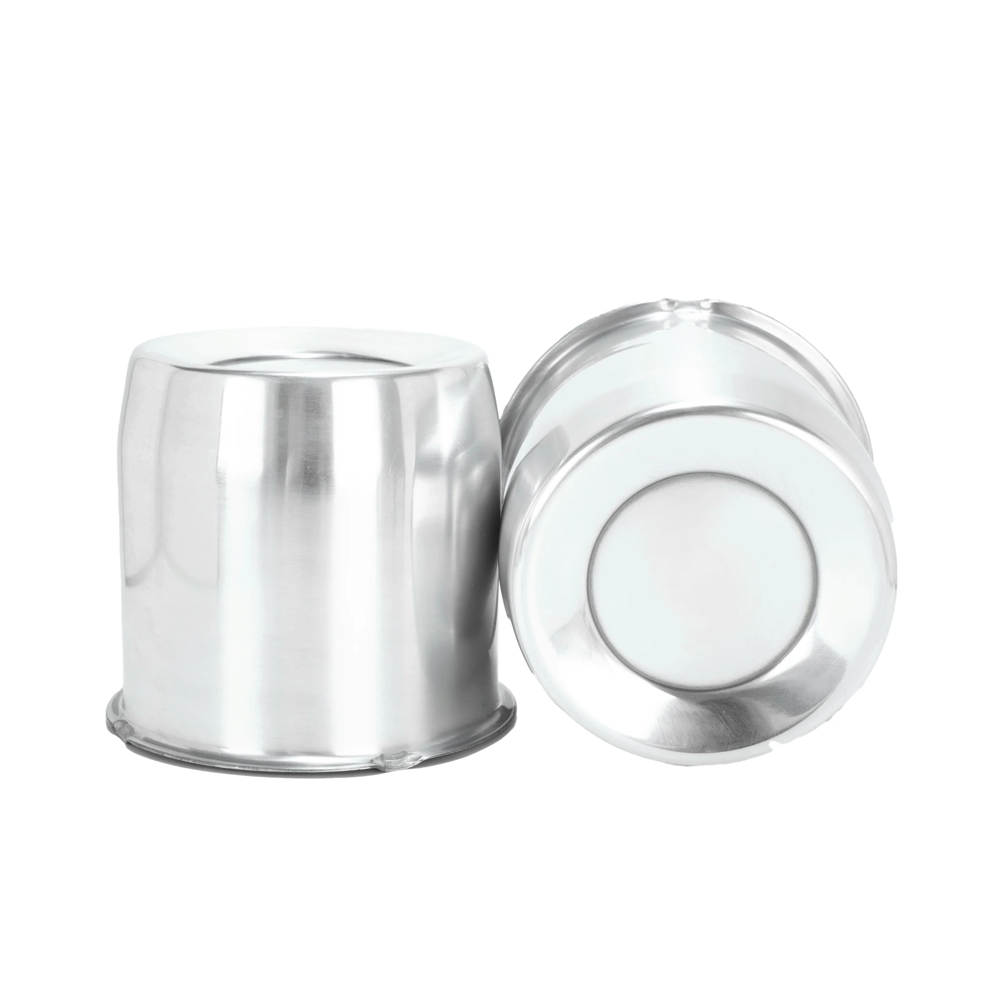 CFPerformance 2/4 Stück 5,12 Zoll polierte Aluminium-Nabenkappen mit offenem/geschlossenem Ende zum Durchstecken für Anhängerfelgen, LKW und PKW – Detail 3