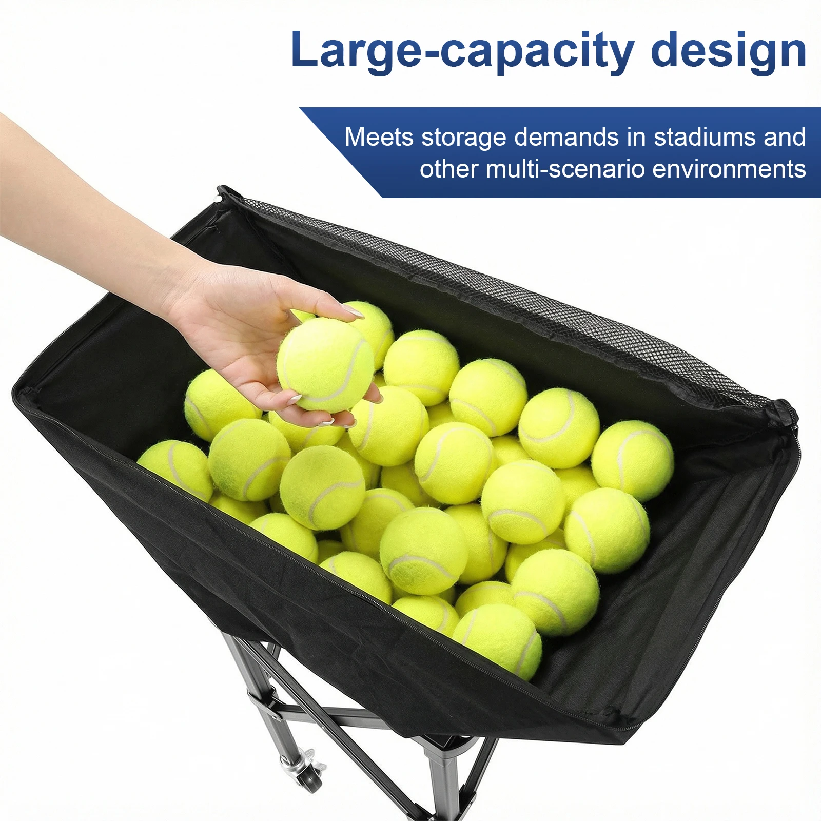 

Складная тележка для волейбольных мячей с колесами, портативная, большой вместимости для удобного хранения и транспортировки