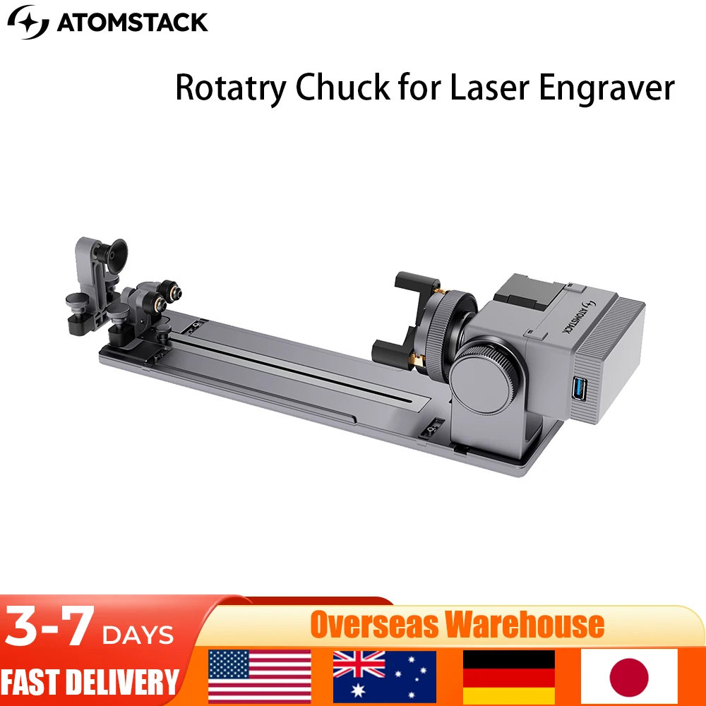 ATOMSTACK R8: The Ultimate Rotating Chuck for Laser Engravers and CNC Machines