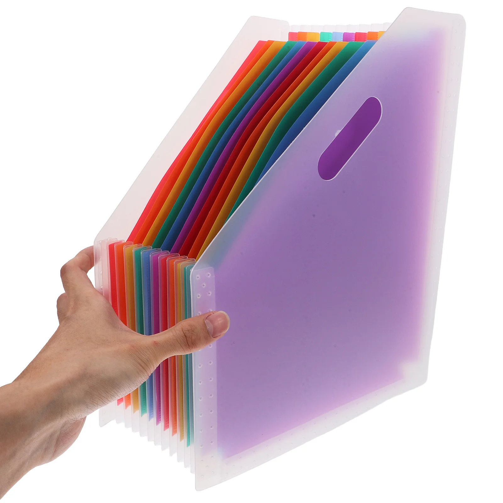대용량 수직 아코디언 파일 정리함 확장형 플라스틱 폴더 사무실 가정 학교 다층 문서용
