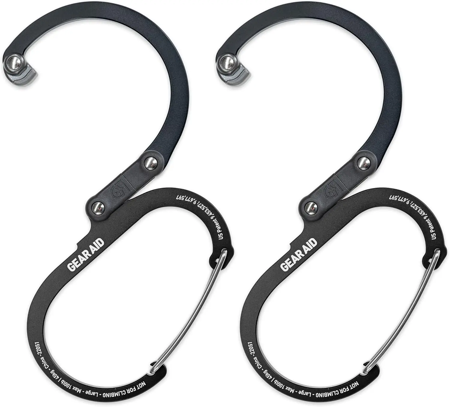 Heavy-Duty 3-in-1 Carabiner Hook for Hanging Backpacks, Suitcases, Kayaks, Bicycles and More