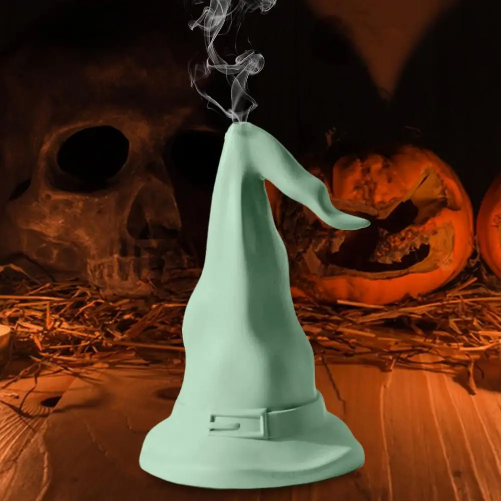 Pointy Hat Incense Cone Holder Desktop Incense Burner Witch Hat Incense Burner Long Pointy Hat Resin Cone Holder for Halloween