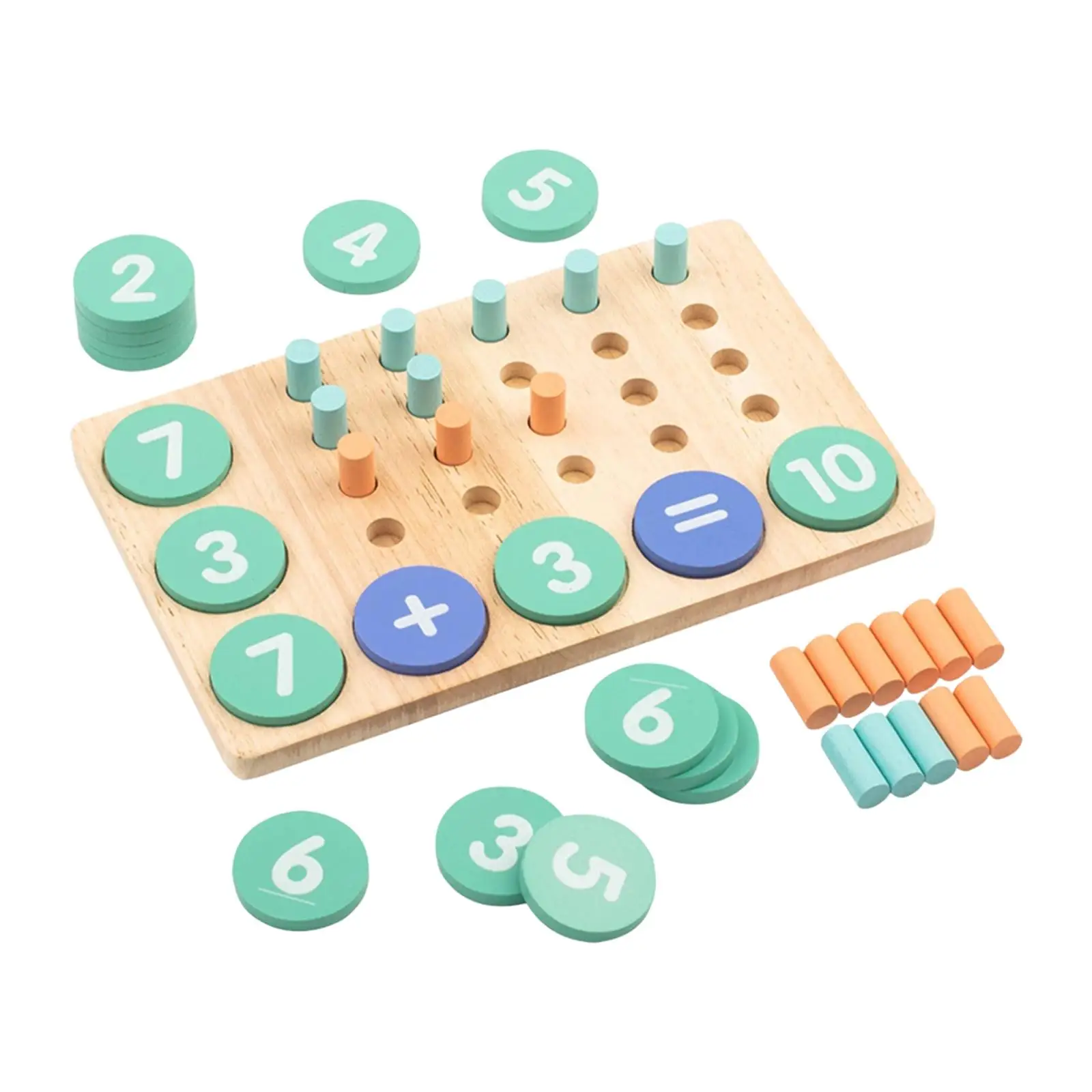 ของเล่นคณิตศาสตร์ ปริศนาฝึกสมอง การบวก ลบ ของเล่นเสริมพัฒนาการสำหรับเด็กชายและเด็กหญิง อายุ 4-6 ปี ของขวัญสำหรับเด็กก่อนวัยเรียน