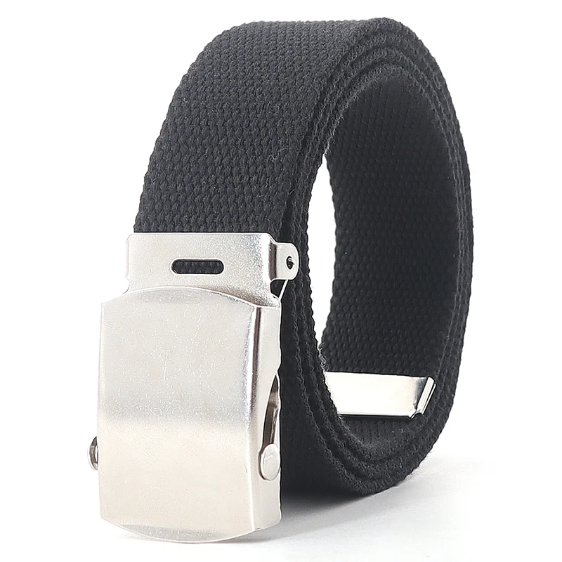 Men&women Casual Sport Belt Fashion Luxury Couples Slide Buckle Designer Belts 3.2cm Wide Children Jeans Cotton Waist 90-200cm