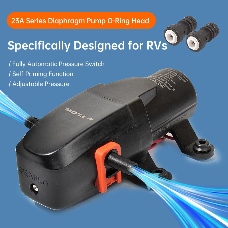 12V DC Diaphragm Pump for RV, Marine, and Car Battery Applications, Self-Priming Automatic Water Pump