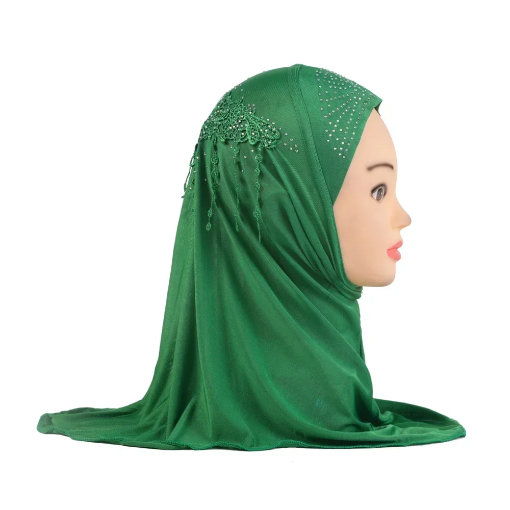 Kinder Mädchen Amira Hijab Blume Quaste 2-6 Jahre alt Ziehen auf islamischen Schal Kopf Wrap Kopftuch Turban muslimische Kinder Hut Kopfbedeckung