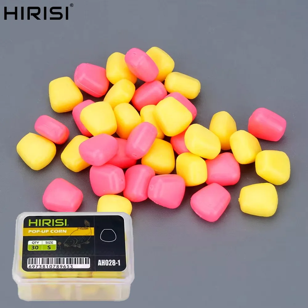 Hirisi 30 pièces Pop-Up maïs carpe appât de pêche doux artificiel carpe appâts maïs leurres de pêche utilitaire accessoires de pêche nouveau AH028