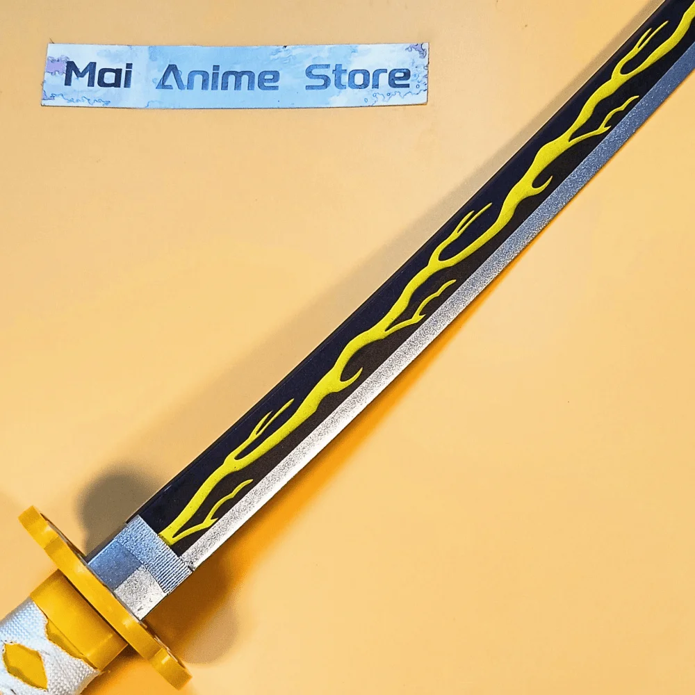 Figura de acción de Katana samurái japonesa de 40 pulgadas, espada de hoja de Anime, tamaño Real, tamaño Real, accesorio de Cosplay, juguete para regalo afilado