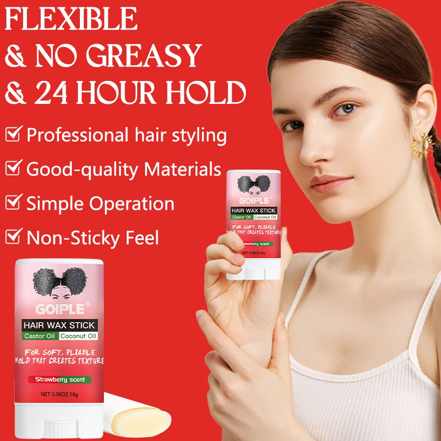Styling Hair Wax Stick Broken Back Hair Smoothing Finishing Solid Wax Fast-drying Waterproof Lace Adhesive Pre-closure Wig Glue