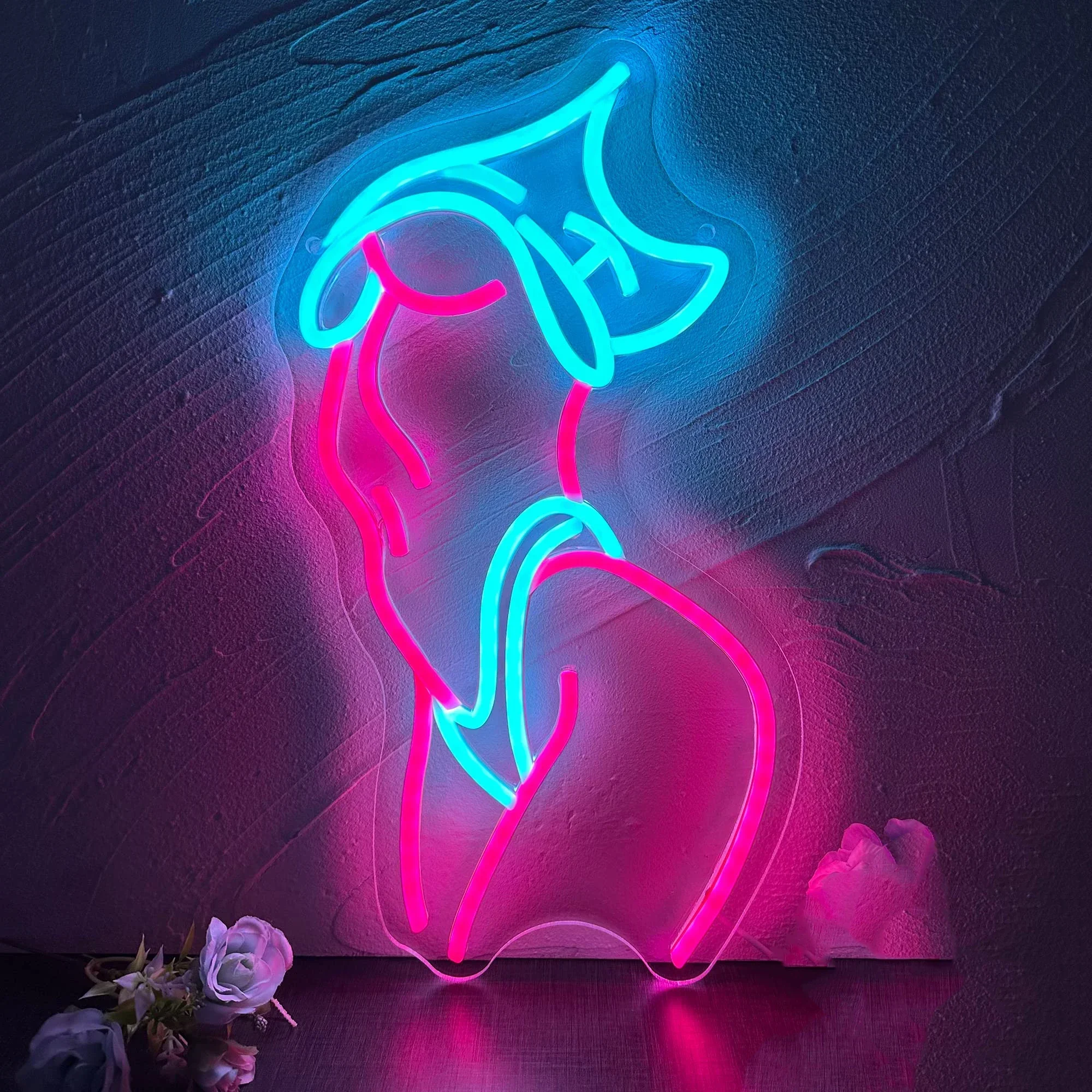 مثير سيدة النيون تسجيل LED ضوء النيون USB عكس الضوء لغرفة النوم غرفة المعيشة بار غرفة اللعبة رجل كهف حفلة جدار ديكور هدية للعائلة