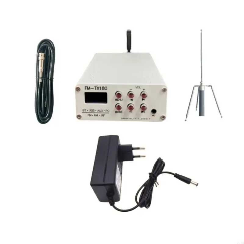 

Wireless TX180 FM Radio Transmitter Supports USB Auditory Input 0.96 Screen 24BB