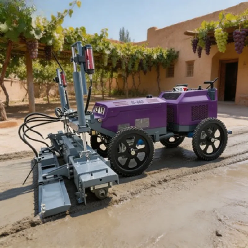 80mm Leveling Thickness Laser Screed Concrete Floor Paving Equipment Ride On Boom Type Leveler for Airport Runway Use