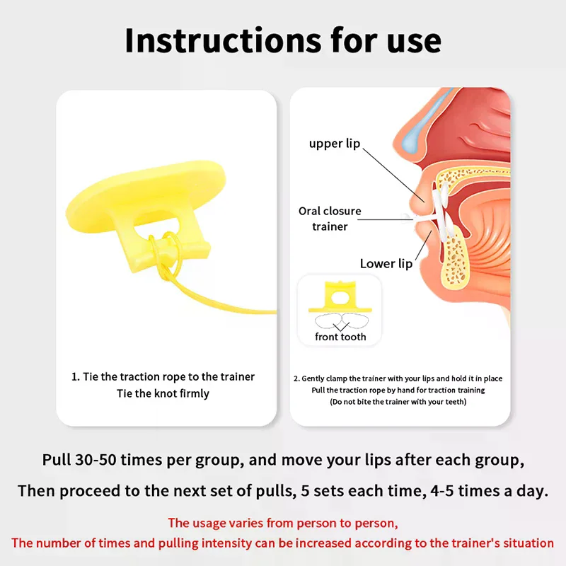 Sleep Mouth Breathing Corrector Lip Muscle Training Massager Lifting Lip Exerciser Keep Mouth Tightener Breathing Corrector